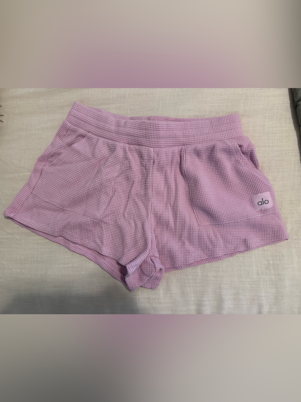 ALO Yoga Weekend Escape Shorts in Sugarplum Pink